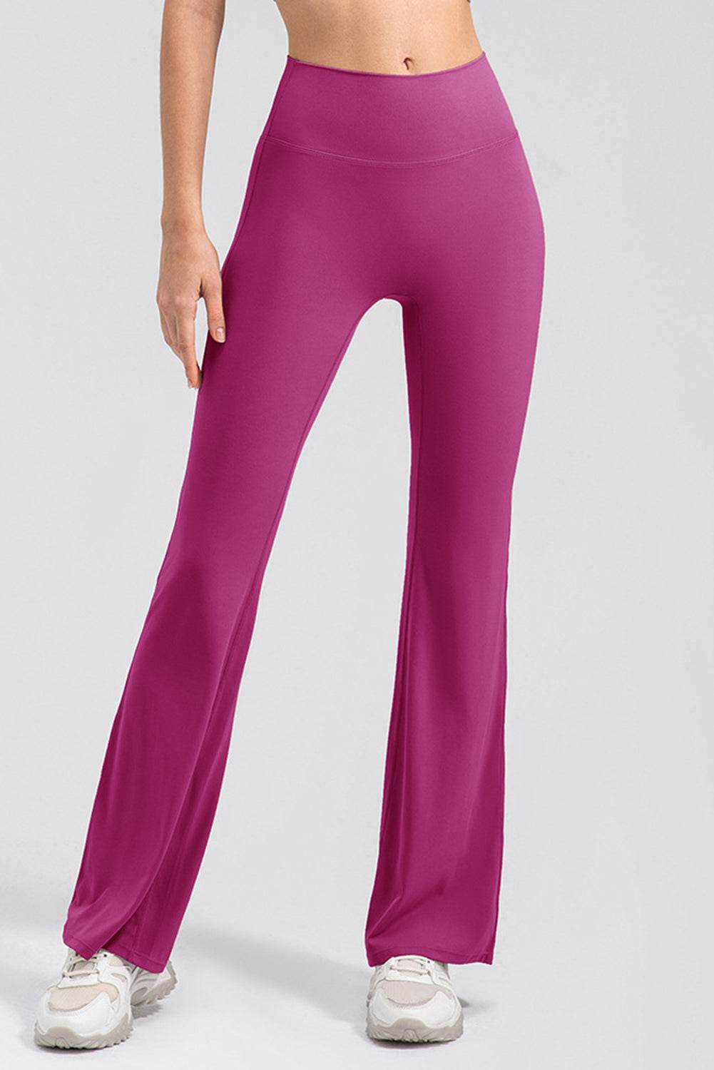High Waist Straight Active Pants - Delanoir