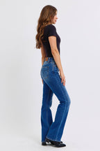 Judy Blue Full Size Run Mid-Rise Bootcut Jeans with Thermal Lining - Delanoir