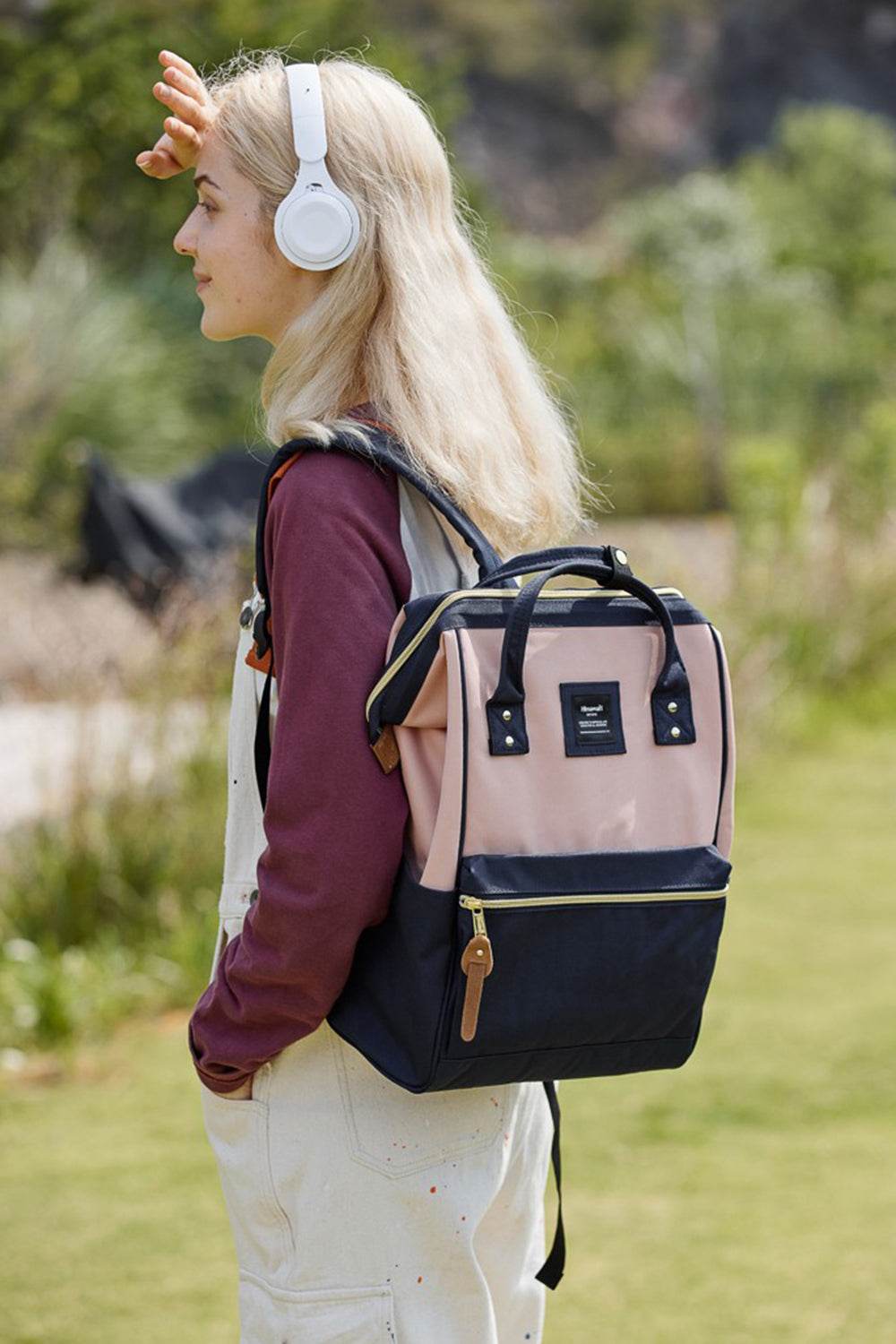 Himawari Waterproof Canvas Backpack Bag with Side Pockets - Delanoir