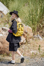 Himawari Waterproof Canvas Backpack Bag with Removable Coin Purse - Delanoir