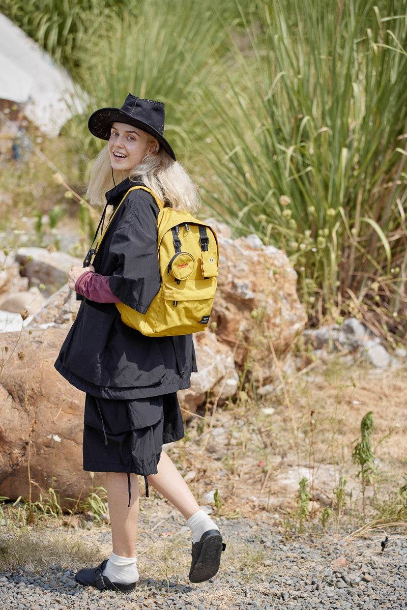Himawari Waterproof Canvas Backpack Bag with Removable Coin Purse - Delanoir