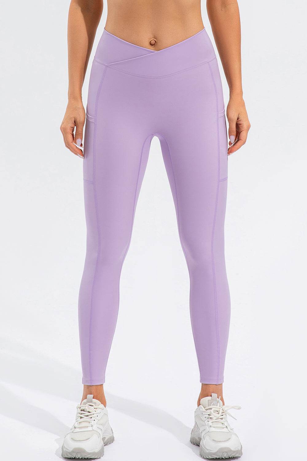 High Waist Active Leggings with Pockets - Delanoir