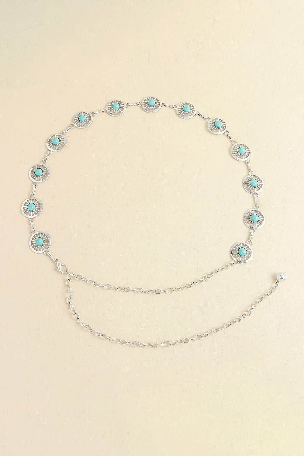 Vintage Turquoise Alloy Belt - Delanoir