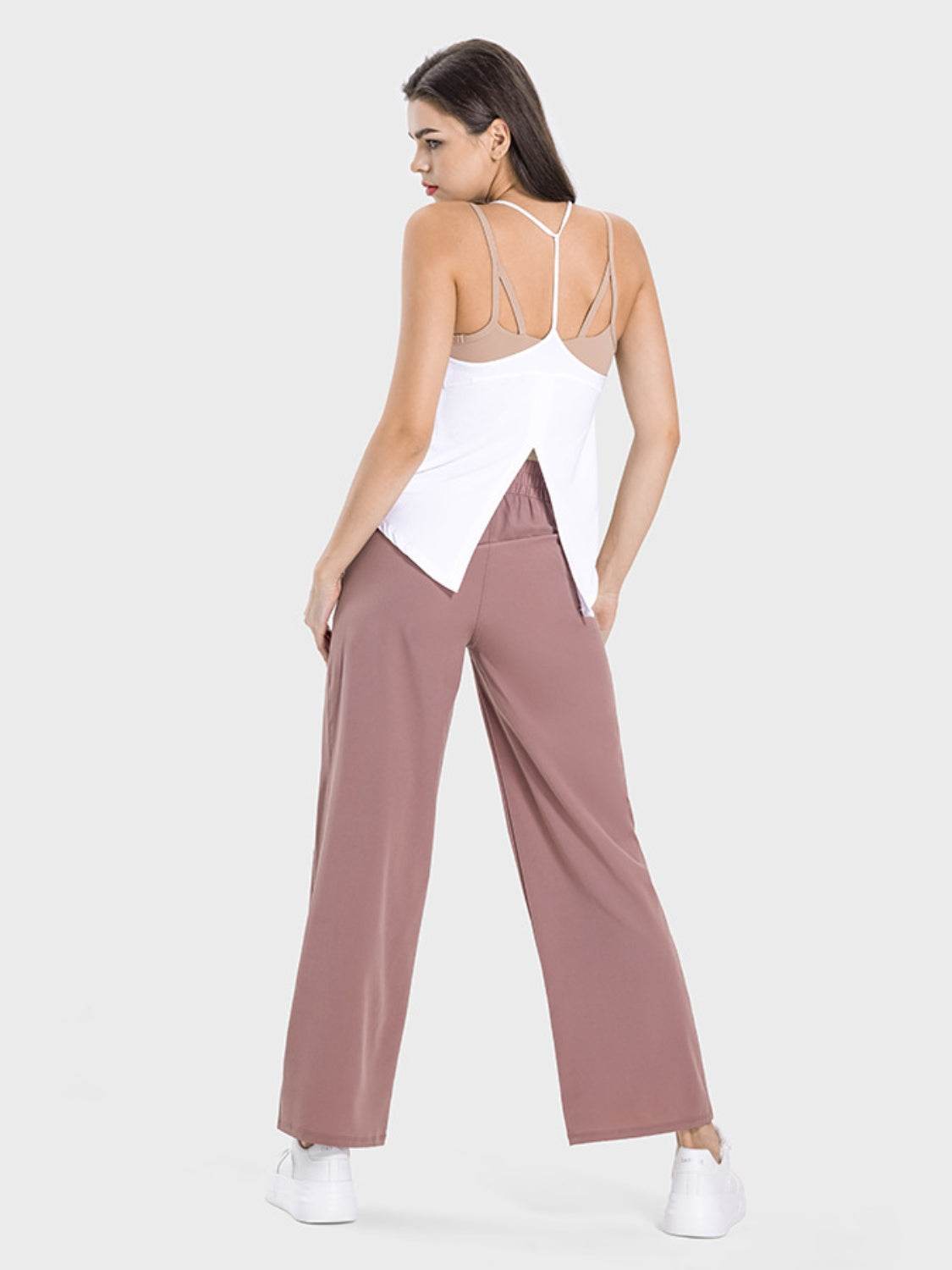 Millennia Drawstring Pocketed Active Pants - Delanoir