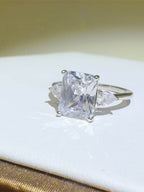 3 Carat Moissanite 925 Sterling Silver Square Shape Ring - Delanoir