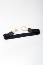 Circle Shape Buckle Zinc Alloy Buckle PU Leather Belt - Delanoir