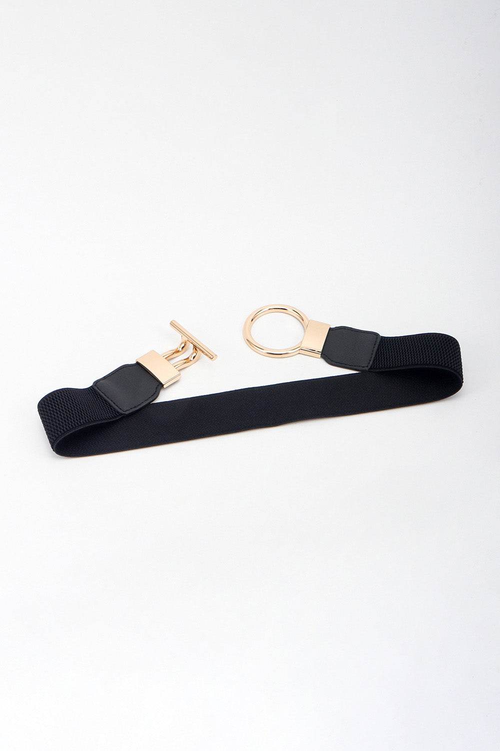 Circle Shape Buckle Zinc Alloy Buckle PU Leather Belt - Delanoir