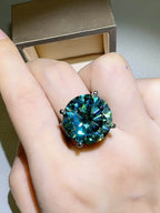 20 Carat Moissanite 925 Sterling Silver Ring - Delanoir