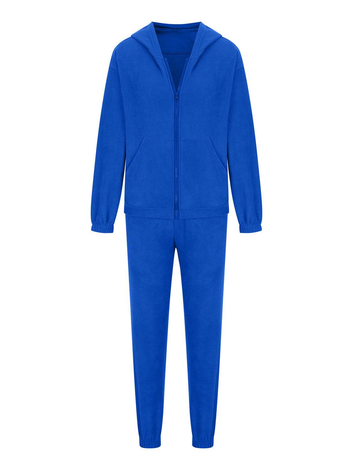 Zip Up Long Sleeve Hoodie and Joggers Set - Delanoir