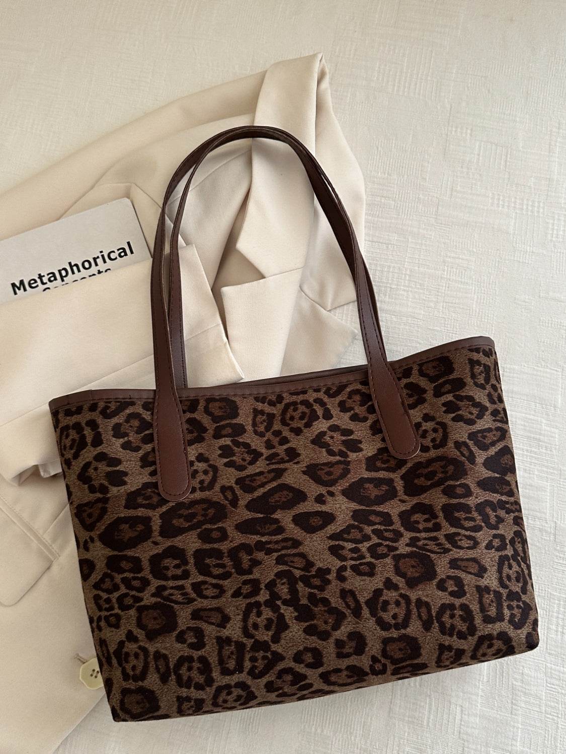 Leopard Polyester Tote Bag - Delanoir