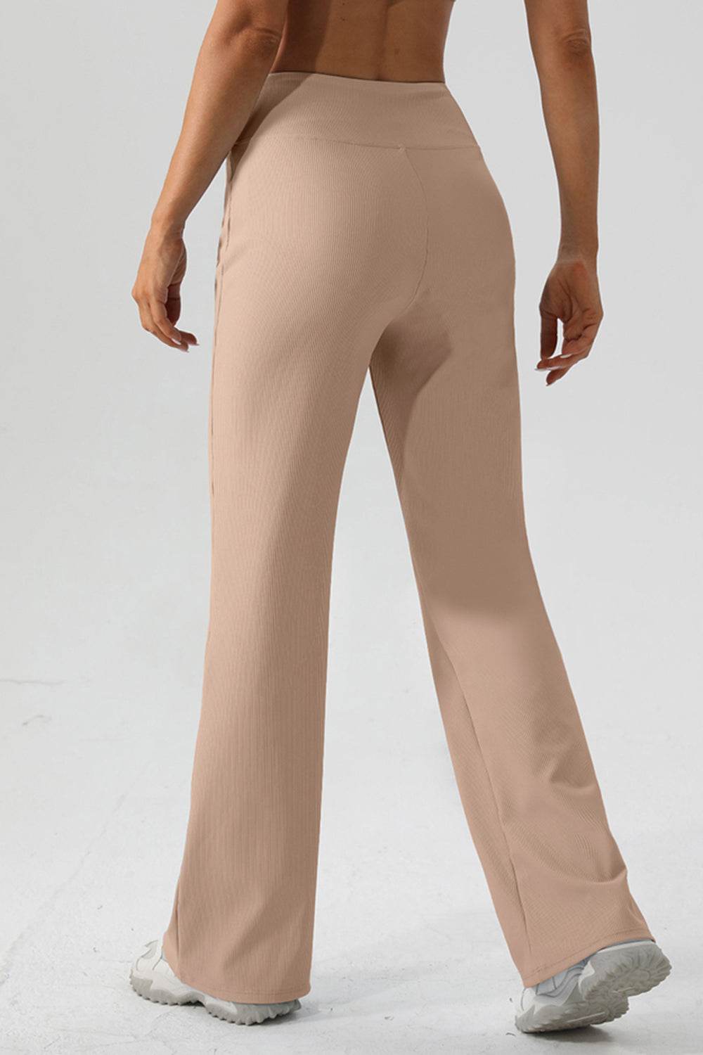 High Waist Straight Active Pants - Delanoir