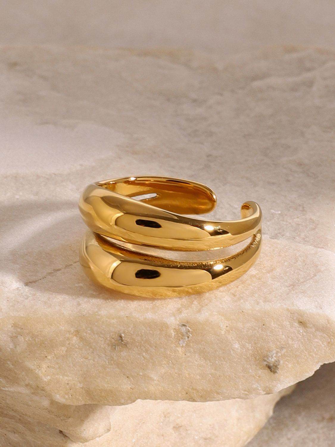 Stainless Steel Double-Layered Ring - Delanoir