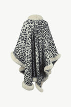 Leopard Open Front Poncho - Delanoir