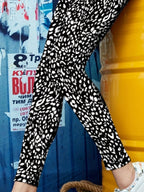 Printed High Waist Skinny Leggings - Delanoir