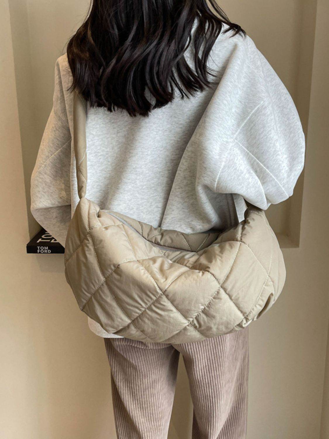 Quilted Polyester Crossbody Bag - Delanoir