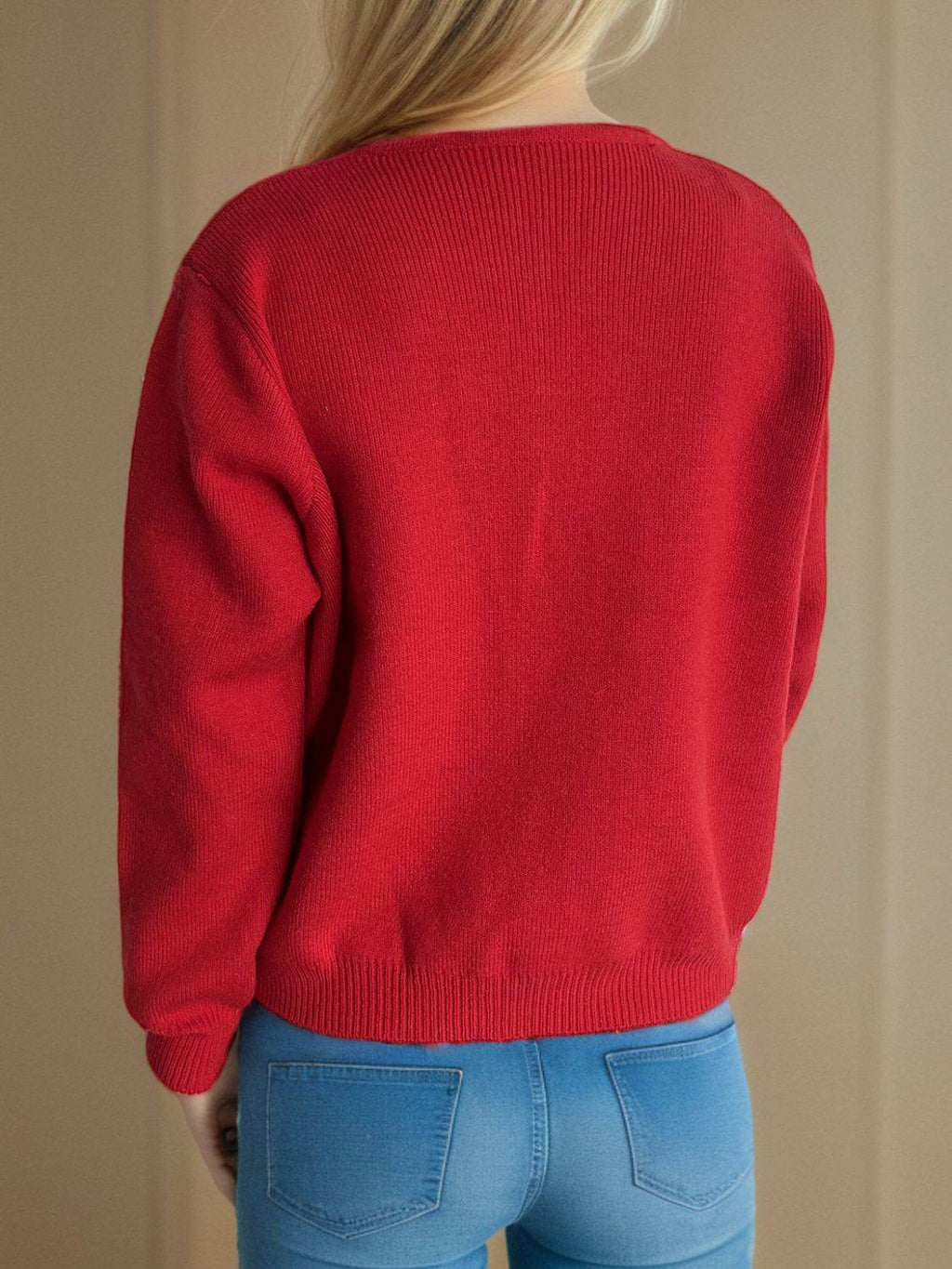 Button Down Long Sleeve Cardigan with Pockets - Delanoir