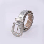 PU Leather Rhinestone Belt - Delanoir