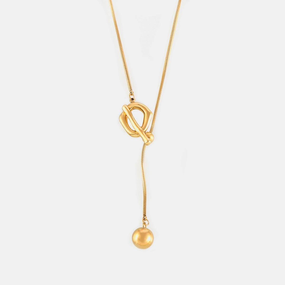 Stainless Steel Bead Necklace - Delanoir