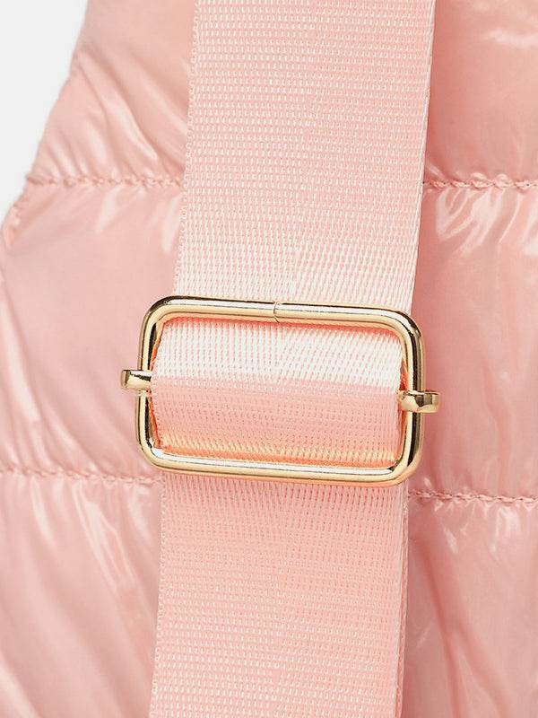 Quilted Adjustable Strap Puffy Sling Bag - Delanoir