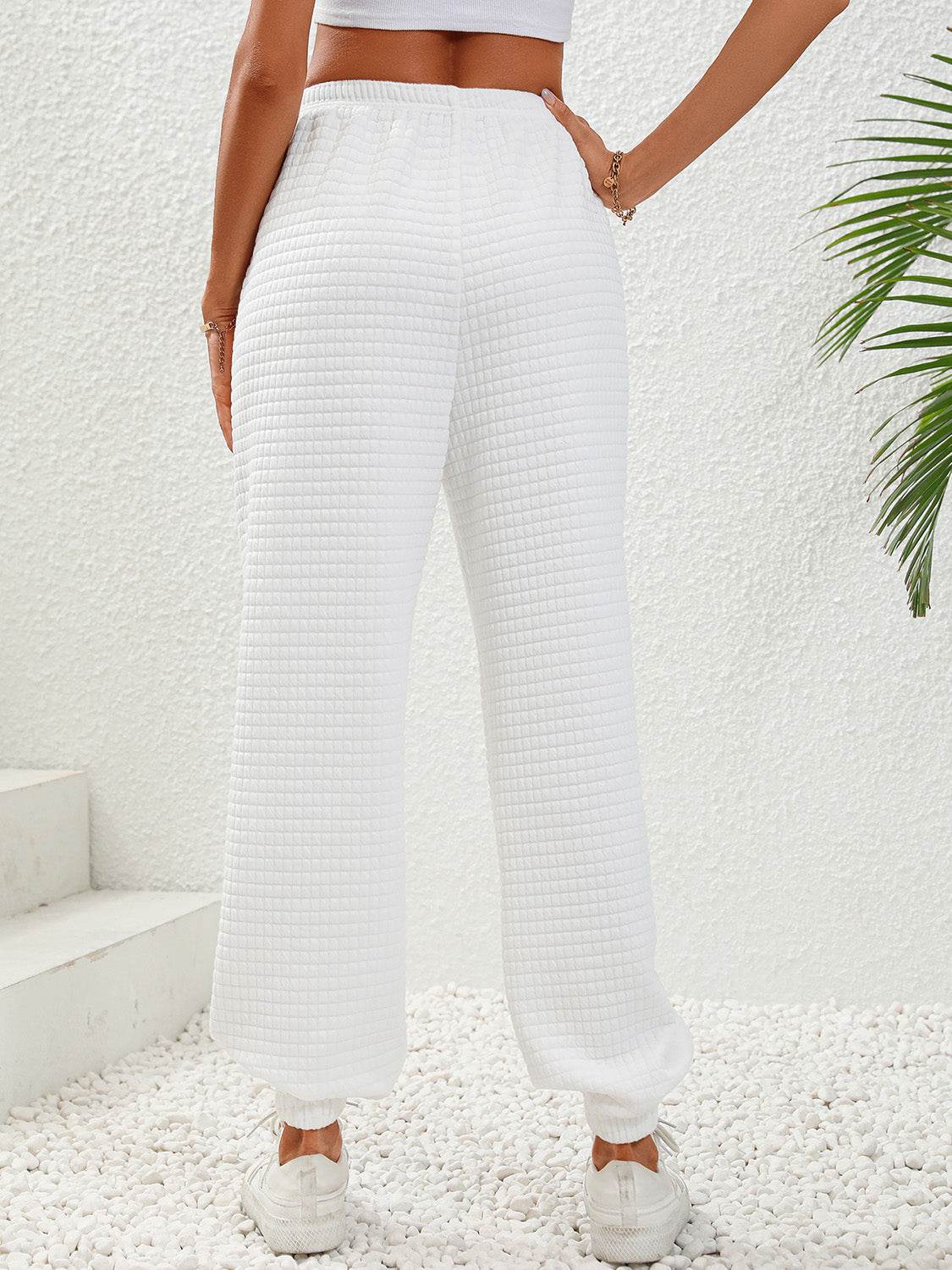 Textured Pull-On Joggers - Delanoir