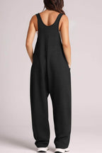 Lovelet Wide Strap Jumpsuit with Pockets - Delanoir