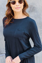 Basic Bae Full Size Round Neck Long Sleeve Top - Delanoir