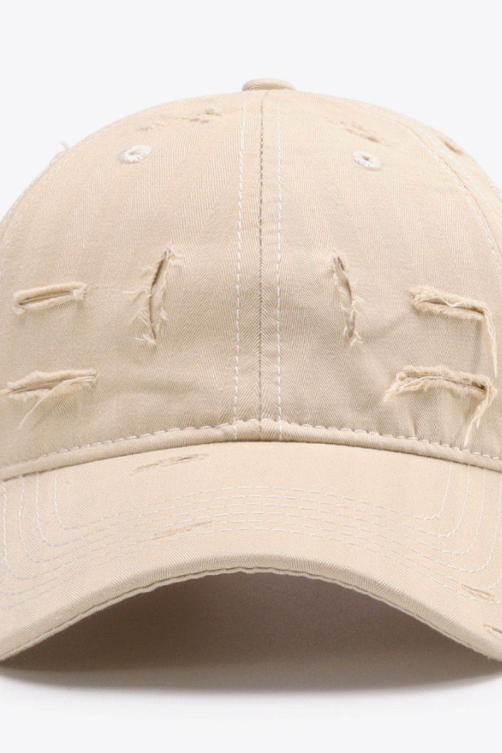 Distressed Adjustable Baseball Cap - Delanoir