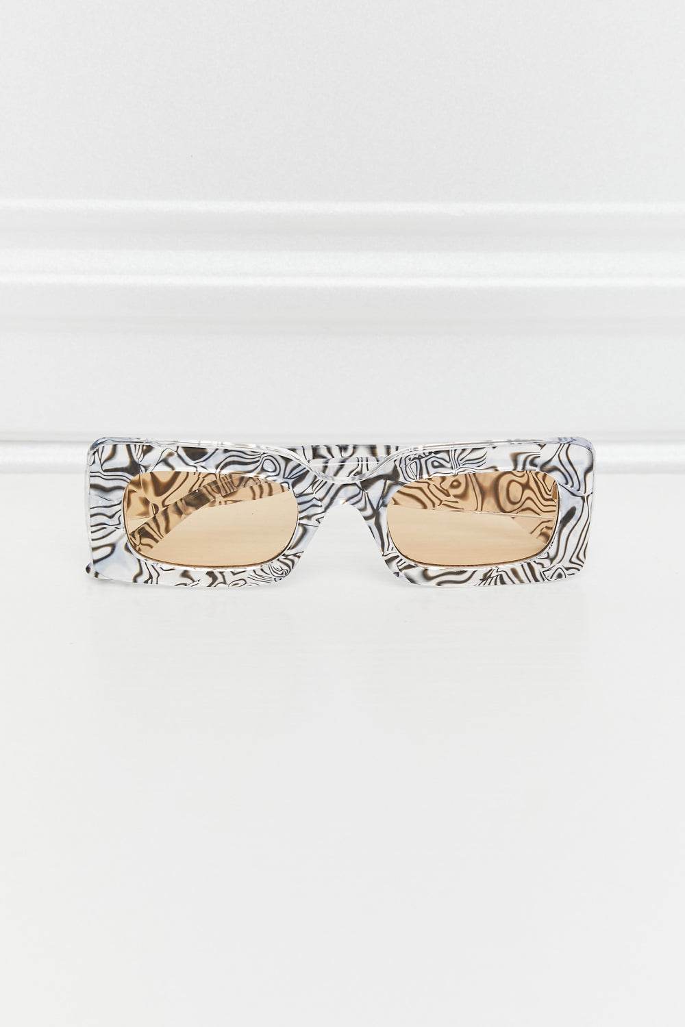 Tortoiseshell Rectangle Polycarbonate Sunglasses - Delanoir