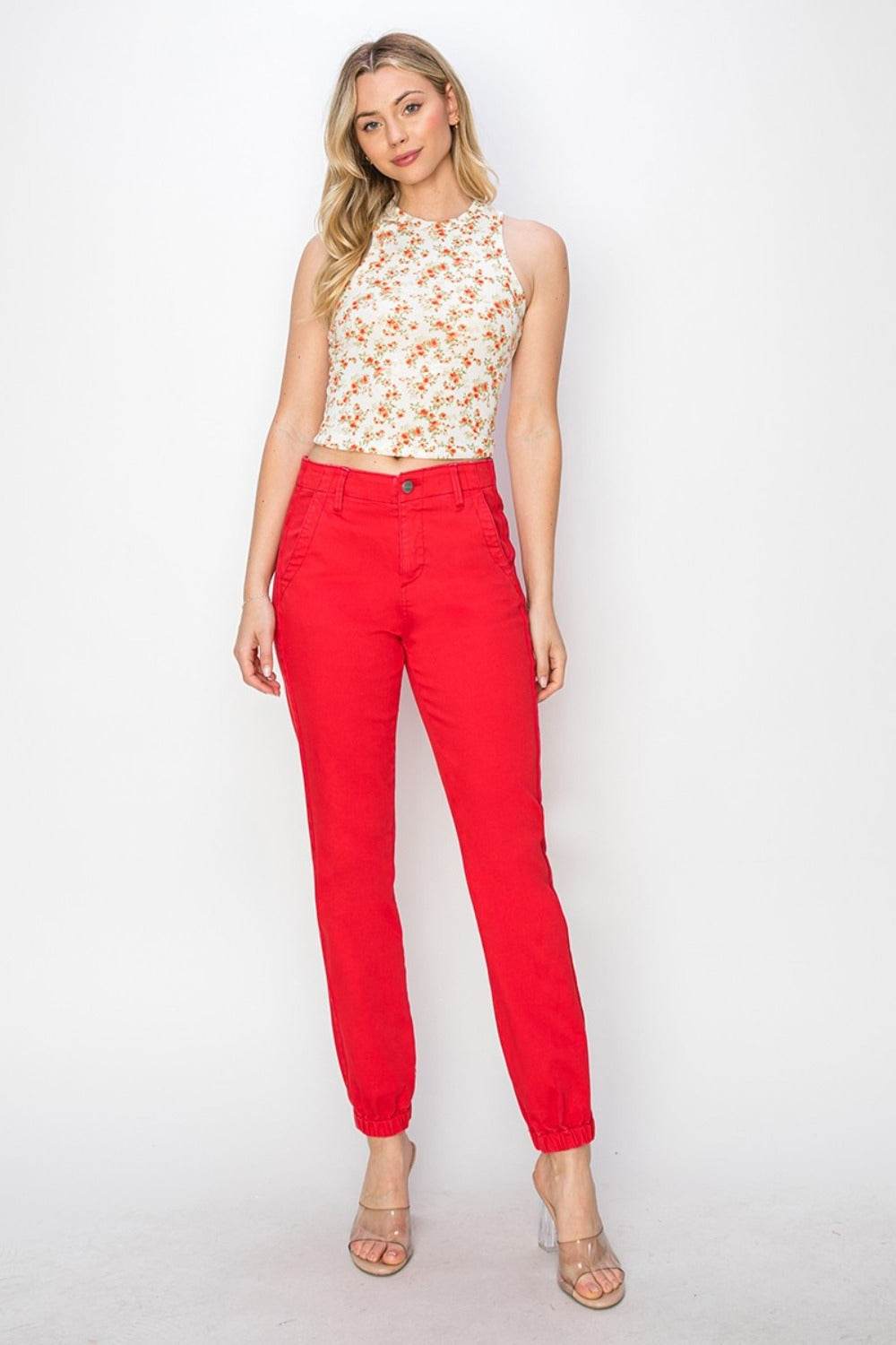 RISEN Full Size High Waisted Jogger Jeans - Delanoir
