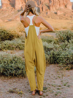 Double Take Full Size Sleeveless V-Neck Pocketed Jumpsuit - Delanoir