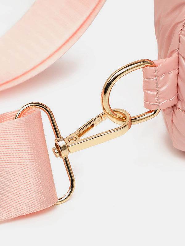 Quilted Adjustable Strap Puffy Sling Bag - Delanoir