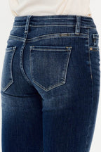 Kancan Mid Rise Button Fly Flare Jeans - Delanoir