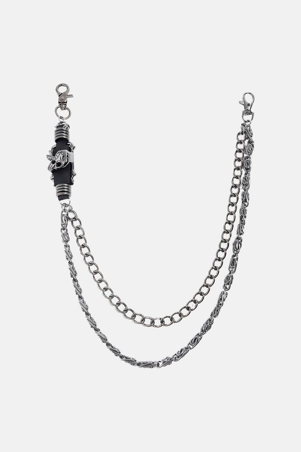 Double Layer Alloy Chain Belt - Delanoir