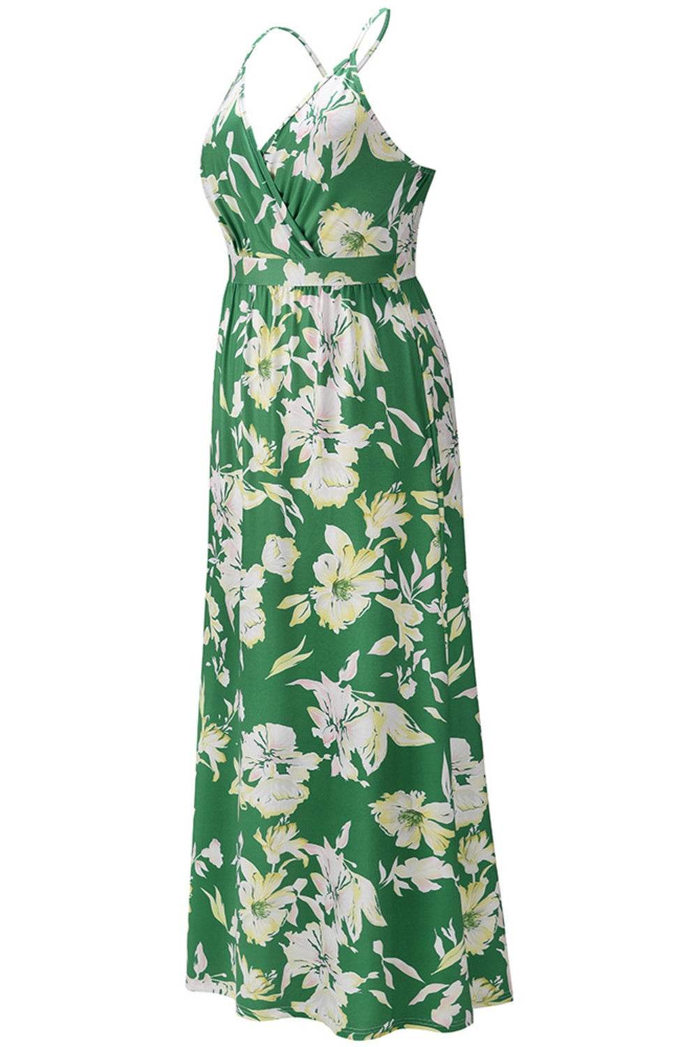 Crisscross Printed Surplice Cami Dress - Delanoir