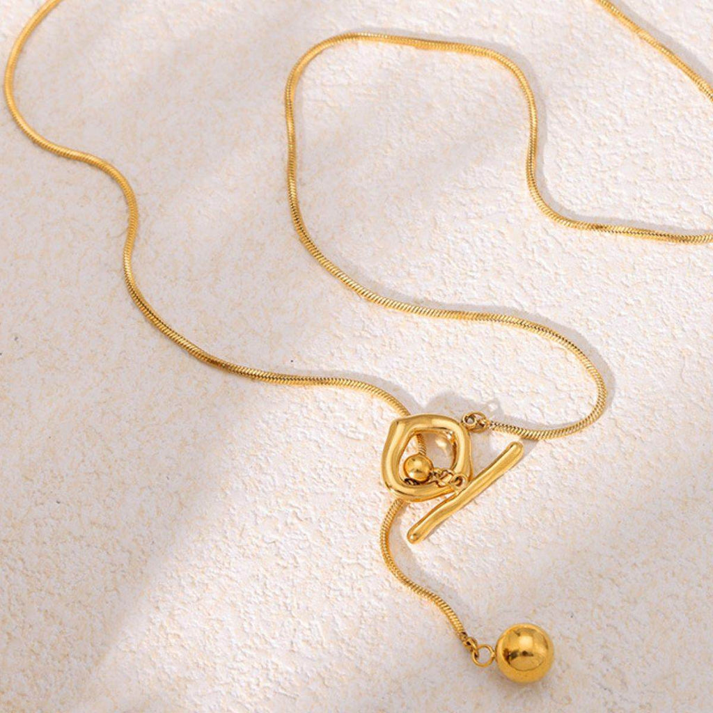 Stainless Steel Bead Necklace - Delanoir