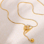 Stainless Steel Bead Necklace - Delanoir