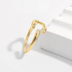 925 Sterling Silver Inlaid Zircon Open Ring - Delanoir