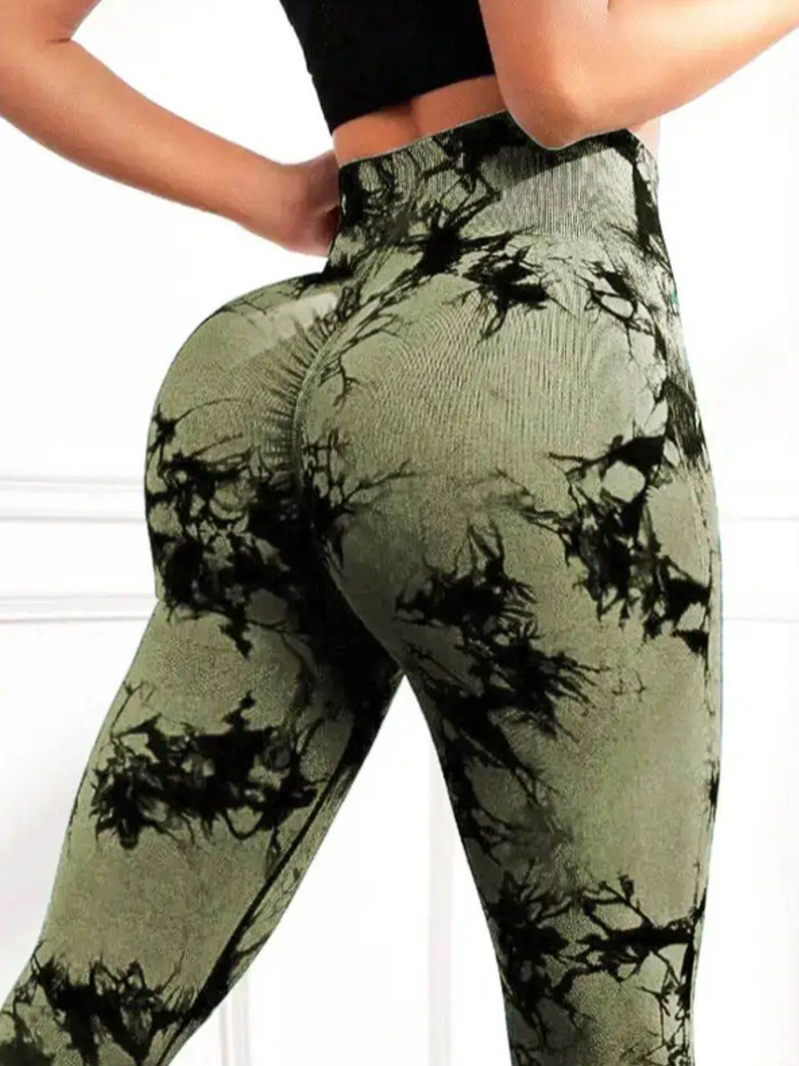 Tie-Dye High Waist Active Leggings - Delanoir