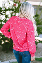 Christmas Santa Claus Tie Dye Print Pullover Sweatshirt - Delanoir