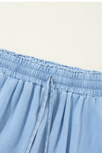 Drawstring Wide Leg Jeans - Delanoir