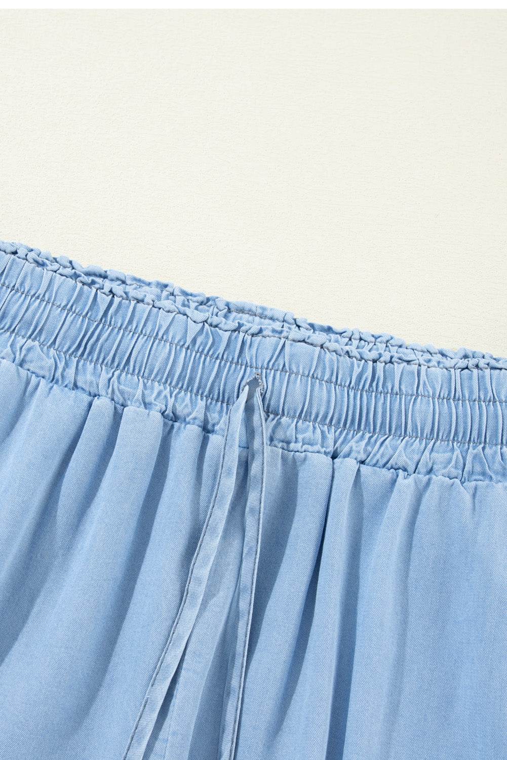 Drawstring Wide Leg Jeans - Delanoir