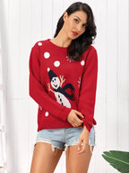 Snowman Round Neck Sweater - Delanoir