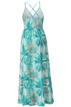 Crisscross Printed Surplice Cami Dress - Delanoir
