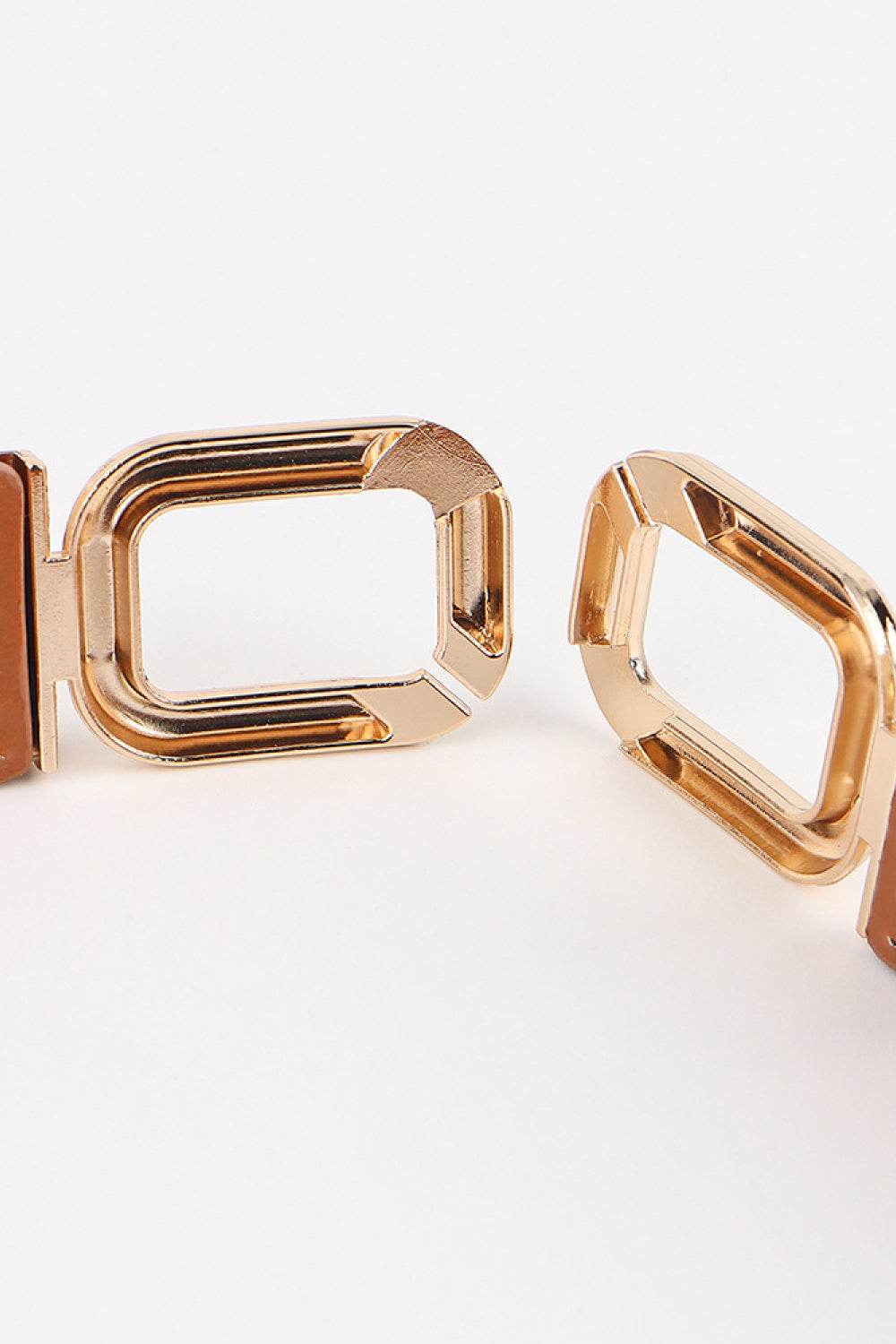 Geometric Double Buckle Elastic Belt - Delanoir