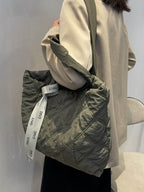 Quilted Nylon Large Tote Bag - Delanoir
