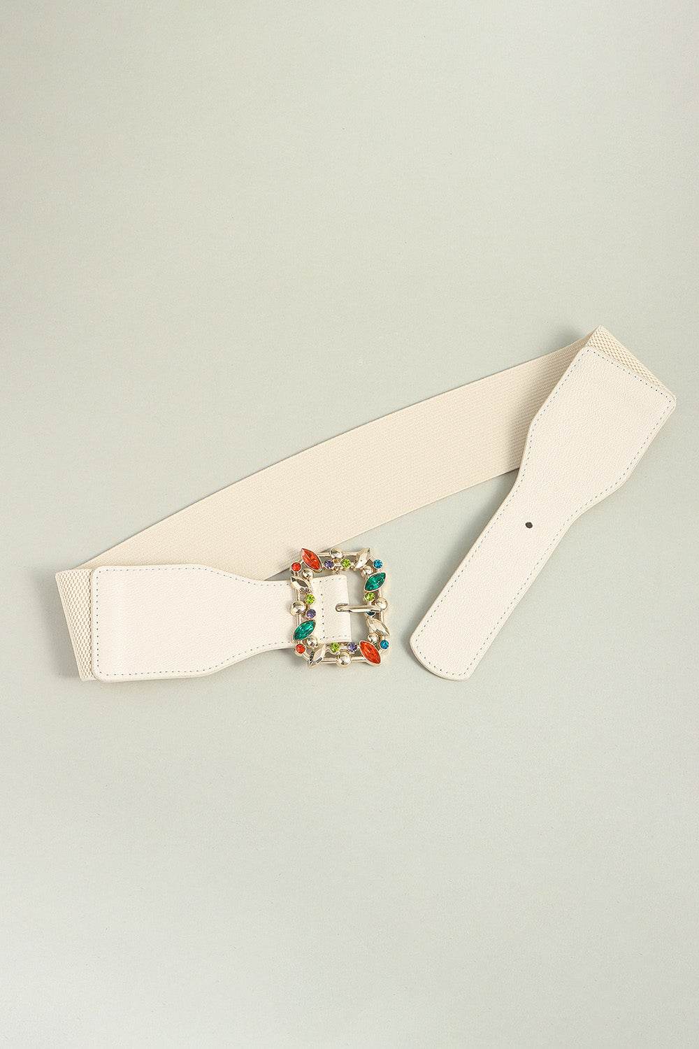 Multicolored Leaf Buckle Elastic Belt - Delanoir