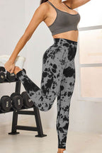 Tie-Dye High Waist Active Leggings - Delanoir