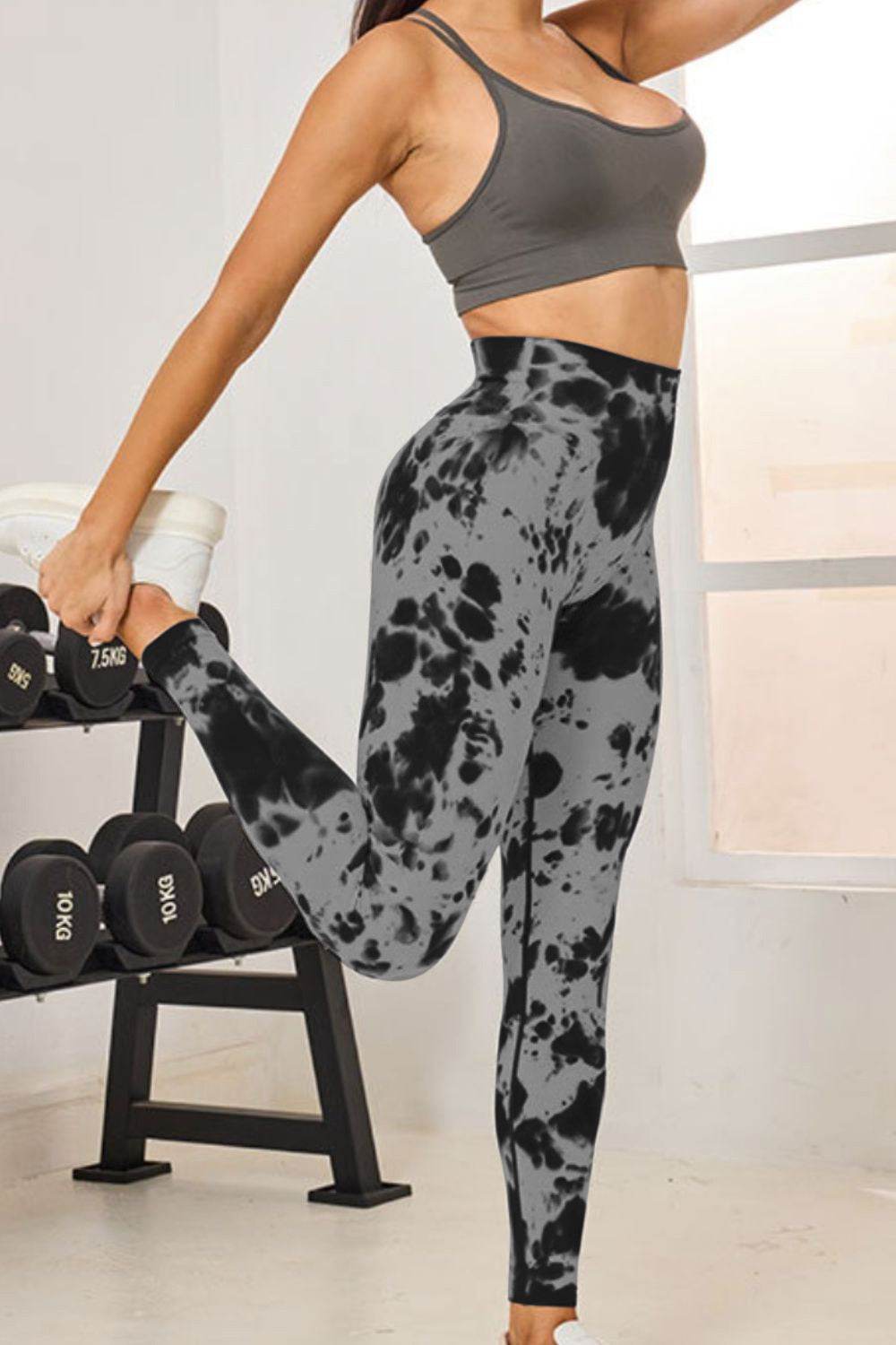 Tie-Dye High Waist Active Leggings - Delanoir