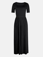 Scoop Neck Short Sleeve Jumpsuit - Delanoir