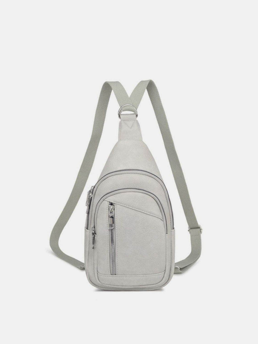 PU Leather Crossbody Bag with Two Detachable Strap - Delanoir
